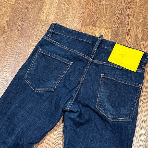 DSQUARED2 Cool Guy Slim Fit Blue Streaked Denim Jeans Mens IT 48 US 33 - Picture 4 of 11